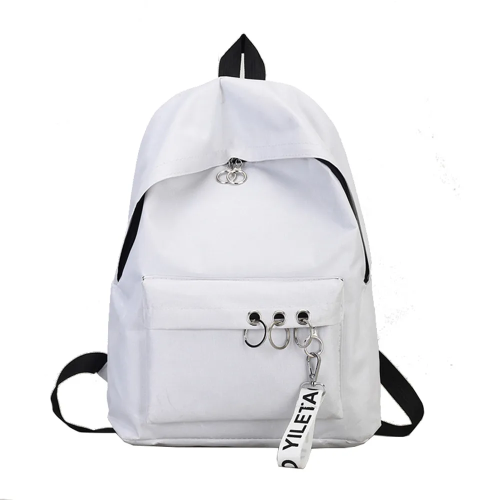 

OCARDIAN Backpack Women's Female Korean Version Fashion Nylon Ring Decoration Shoulder Bookbags Satchel Trave Dropship M15