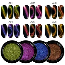 RBAN NAIL 1 коробка 5D кошачий глаз блеск для ногтей порошок эффект кошачьих глаз Волшебная пыль пигмент черная основа необходимый Маникюр Инструмент для полировки ногтей