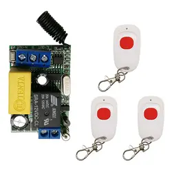 Беспроводной rf Дистанционное управление выключатель света 10A реле Выход Радио AC220V 1 CH модуль приемника + передатчик двери гаража ставни