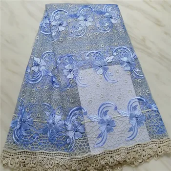 

Elegant wedding dress material embroidery African net fabric nice French tulle lace cloth for sewing EN158(5yards/lot)