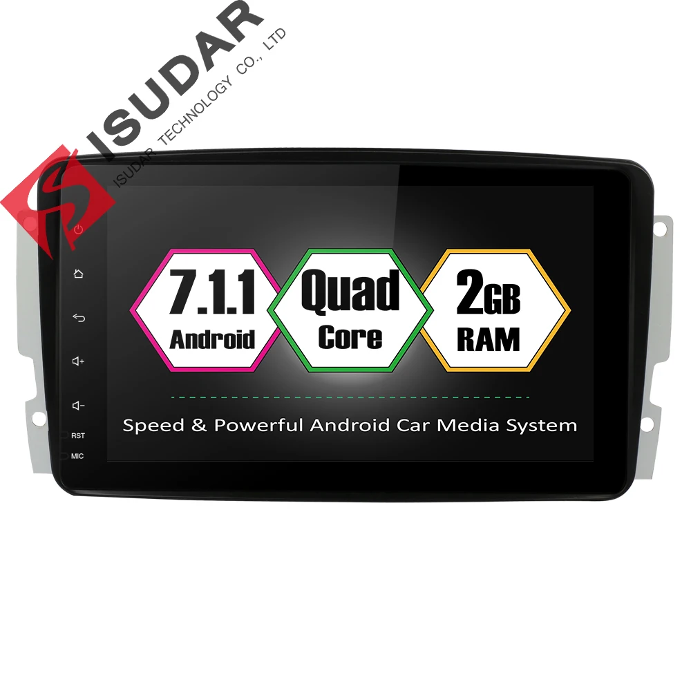

Isudar Car Multimedia Player GPS 1 Din Android 7.1.1 DVD Automotivo For Mercedes/Benz/CLK/W209/W208/Vaneo/Viano/Vito Radio FM