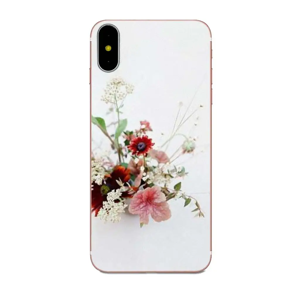 Цветы на мраморе ТПУ чехол для Apple iPhone X XS Max XR 4 4S 5 5C 5S SE 6 6S 7 8 Plus|Чехлы-накладки| |