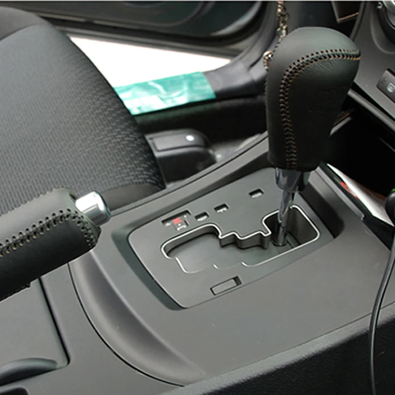 

Free Shipping High Quality Cowhide Top Layer Leather Automatic Gear Shift Collars Gear Cover For 2011 2012 2013 mazda 3