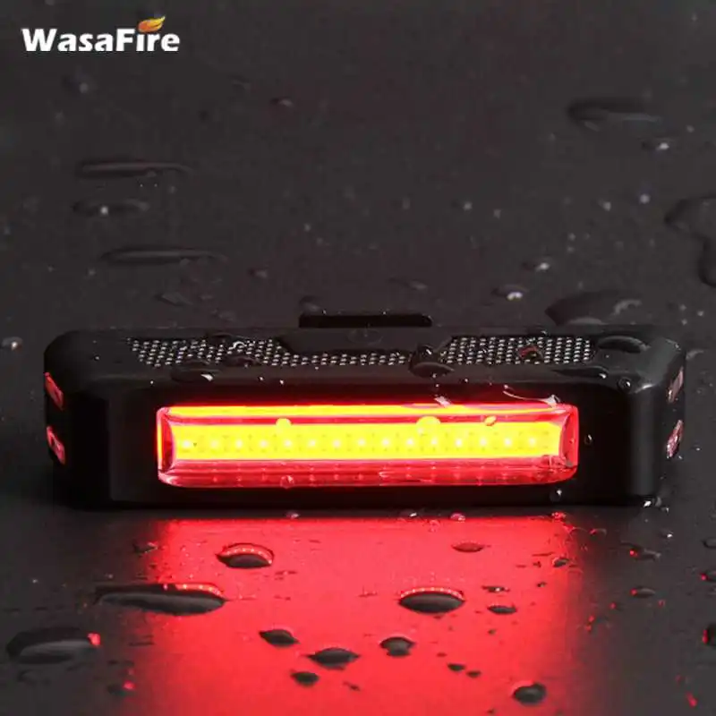 WasaFire COB Comet USB Перезаряжаемый велосипедный головной светильник высокой яркости 4 цвета светодиодный 100лм передний/задний велосипедный защитный фонарь спортивный подарок