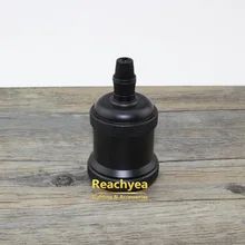 Подвеска в винтажном стиле ламповая арматура E27 ламповый патрон ретро матовый черный патрон для лампочки