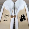 Calcomanías decorativas de zapatos de boda, pegatina de vinilo de silueta de princesa para accesorios de boda, decoración de zapatos ► Foto 1/6
