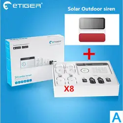 DIY KIT Etiger S4 PSTN GSM сигнализация Системы с функцией RFID sms-оповещение и App push тревожные