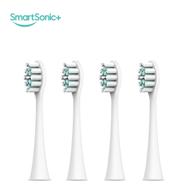 only 4pcs White Звуковая электрическая зубная щетка для пары взрослых, отбеливающая зубная щетка с 4 мягкими сменными головками Dupont - Цвет: only 4pcs White