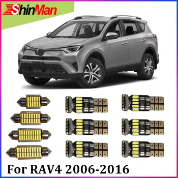 

ShinMan 8x LED CAR Light Car led interior Car lighting Map Dome Trunk Light LED For Toyota RAV4 LED Interior Light kit 2006-2016