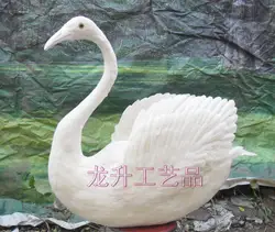 Новый большой красивый белый моделирование Лебедь игрушка пены и перья Лебедь модель подарок около 75 см 2423