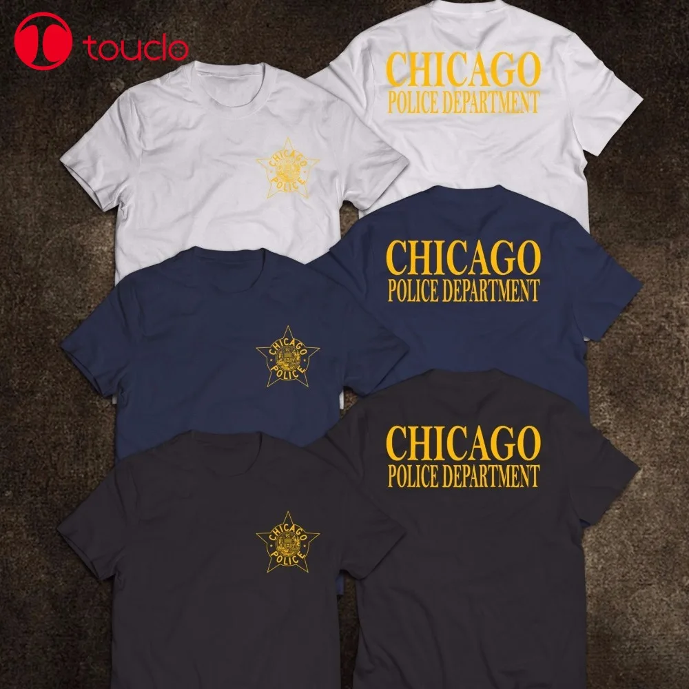 Двусторонняя футболка с надписью New Chicago Police Division Соединенных Штатов