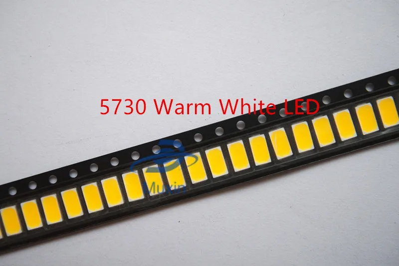Купить 200 шт. SMD светодиодный чип 5730 5630 теплый белый 3000 к 0.5 ...