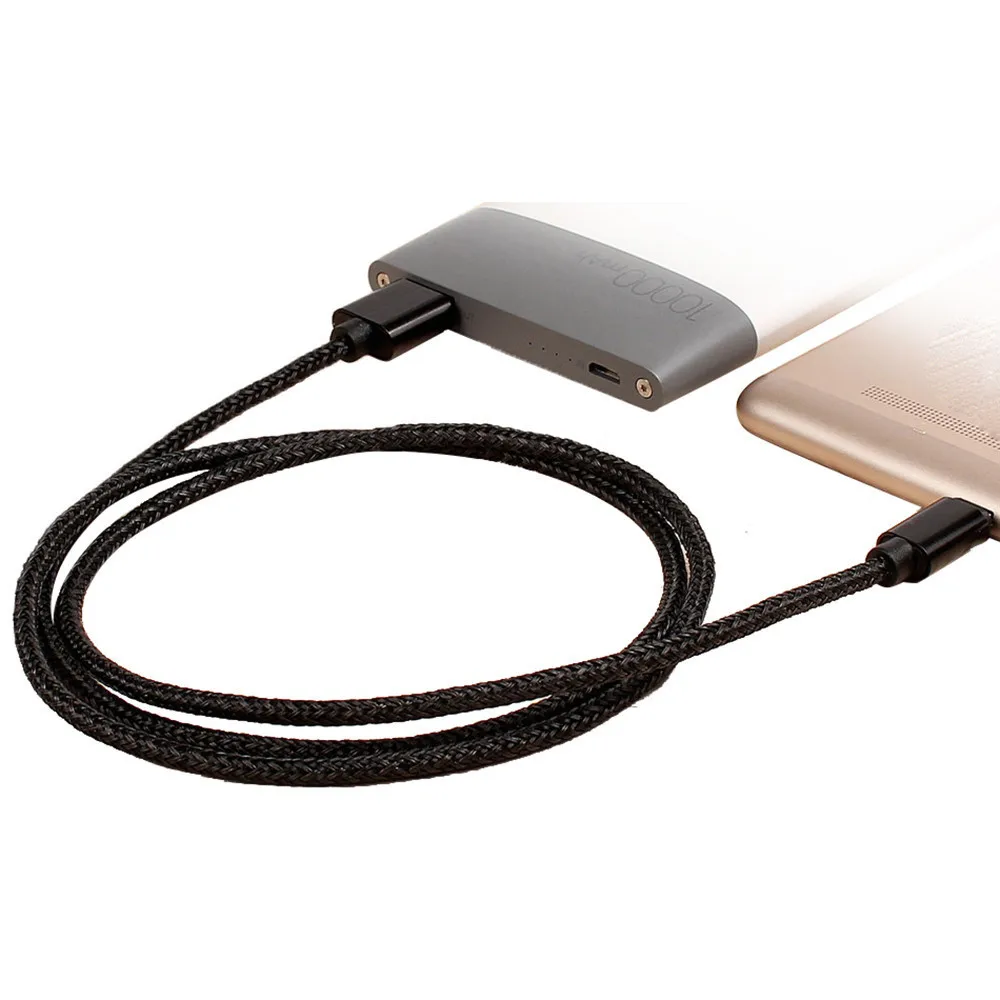 1 м USB-C type-C 3,1 разъем для синхронизации данных и быстрой зарядки кабель для зарядки для samsung Galaxy Note 8 HUAWEI Linea de datos#10 - Цвет: Black
