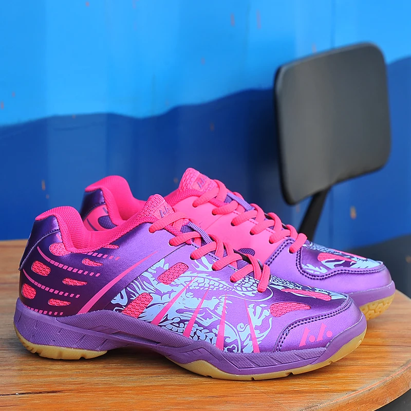 Обувь для бадминтона для мужчин и женщин, уличные спортивные дышащие кроссовки, тренировочная обувь для волейбола, настольного тенниса, унисекс, теннисная обувь W097