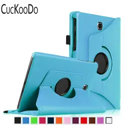 Cuckoodo 100 шт./лот для Samsung Galaxy Tab 8.0, премиум Vegan кожа 360 градусов Поворотная подставка для Tab A 8 дюйма Планшеты SM-T350