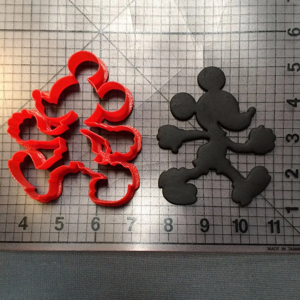 Kartun Mickey Mouse Kepala Tangan Seri Busur Custom Made 3D Dicetak