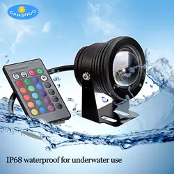 10 Вт DC 12 В RGB светодио дный подводный светильник IP68 Водонепроницаемый фонтан бассейн пруд рыбы в аквариуме светодио дный свет лампы с пульта