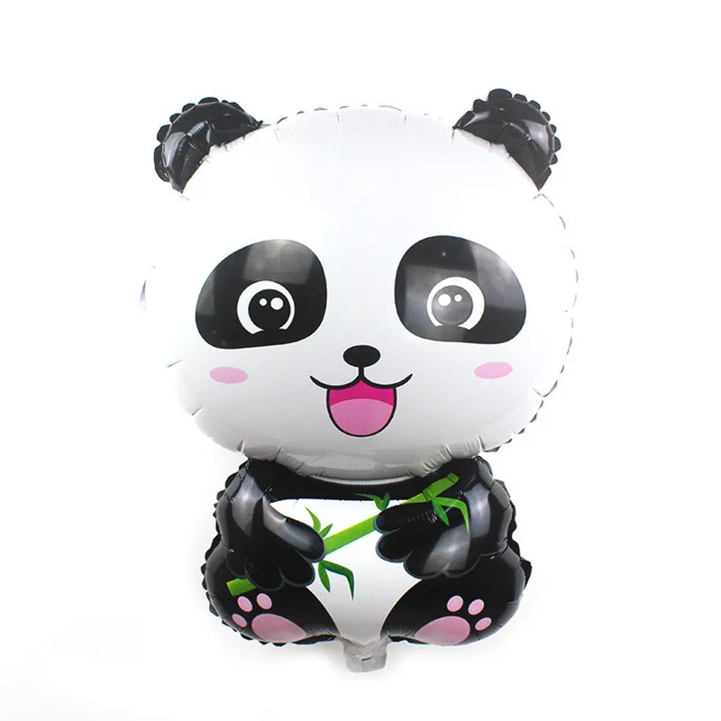 

Large aluminum film panda cartoon balloon birthday party decorated with children's toys