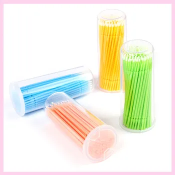 

100pcs/lot Micro Disposable Eyelash Extension Individual Applicators Mascara Brush For Eyelash Cleaning Stick By Free Shipping