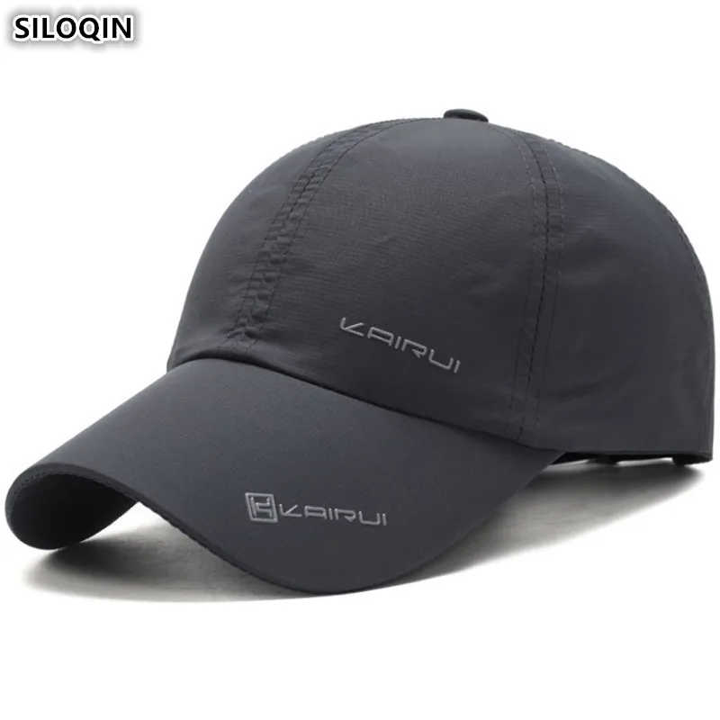 

SILOQIN Men's Thin Breathable Hat Adjustable Size Letter Baseball Cap Women's Quick-drying Thin Fashion Tongue Caps Snapback Cap
