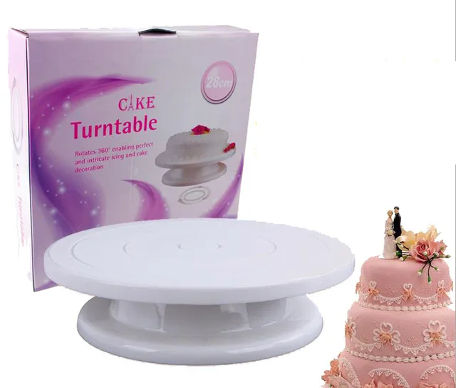 28cm Cake Decorating Turntable Food Grade Material Rotating Revolving Icing 10 Inch Cake Stand Kitchen Display Baking Tools 28cm Cake Decorating Turntable Food Grade Material Rotating Revolving Icing 10 Inch Cake Stand Kitchen Display Baking Tools