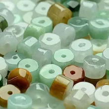 Натуральный нефрит груз нефритовый бисер Три нефрита Пряжка Бамбук DIY ювелирные изделия ожерелье браслет оптом