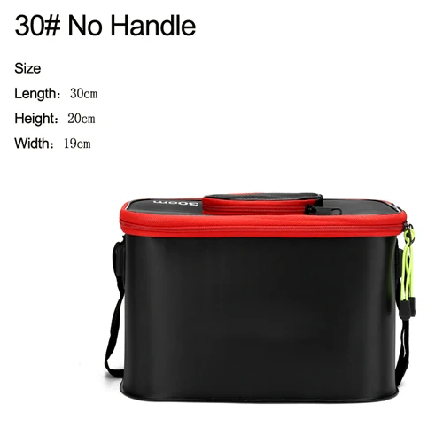30 Black No Handle Портативный эва мешок для рыбы складное ведро для рыбалки живая коробка для рыбы Кемпинг контейнер для воды Чашеобразный резервуар Снасти Сумка для хранения аксессуары - Цвет: 30 Black No Handle