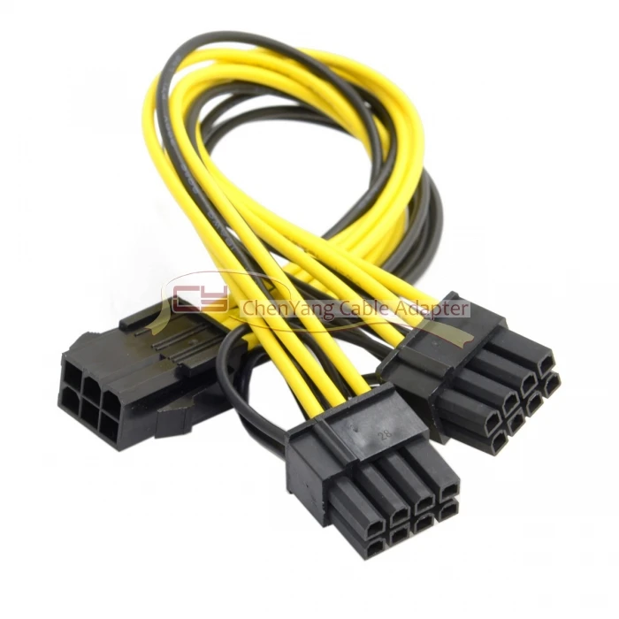 

PCI-E PCI Express ATX 6Pin Male to Dual 8Pin & 6Pin Female Video Card Extension Splitter Power Cable