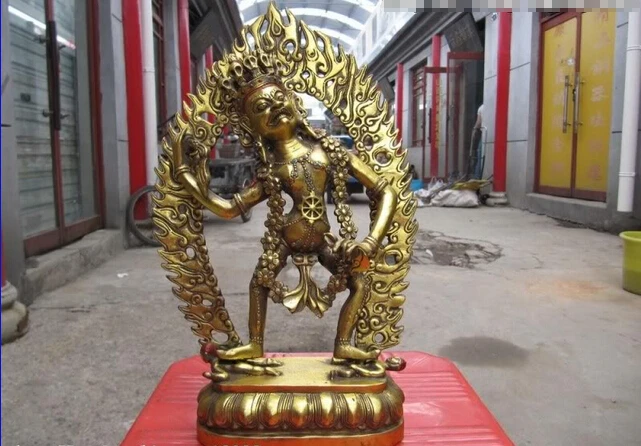 

150401 S0450 Tibet Fane A Gilt Bronze Statue Vasya-Vajravarahi Feminine Divinities Buddha