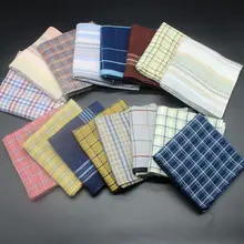 Случайный цвет клетчатая полоса мужчины/женщины карманные квадраты двойной слой бизнес полотенце для сундуков карманные носовые платки шарфы 45*45 см