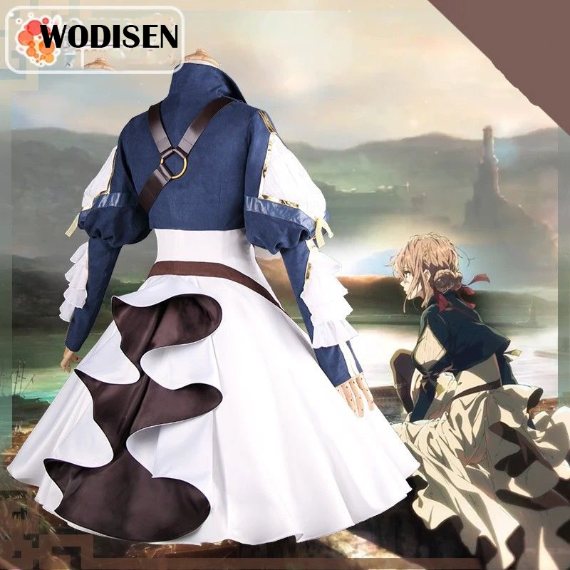 Индивидуальный заказ Фиолетовый Evergarden для женщин костюмы на Хэллоуин платье