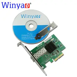 Winyao wy576f1-sfp PCI-Express 2.0x4 sfp Волокно гигабитный сетевой адаптер Ethernet (NIC) pro/1000 82576 e1g42ef 1000 м LAN