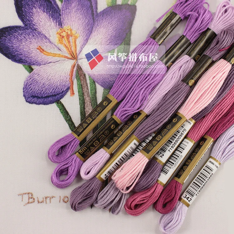 

Germany Anchor Anka Original Imported Embroidery Thread Cross Stitch Pure Color Line Aoki Kazuko Line Purple Line