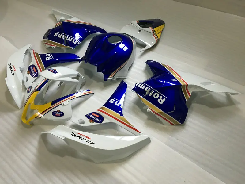 Комплект обтекателей под давлением для HONDA CBR600RR 09 10 11 12 CBR 600 RR F5 2009 2012 ABS белый синий