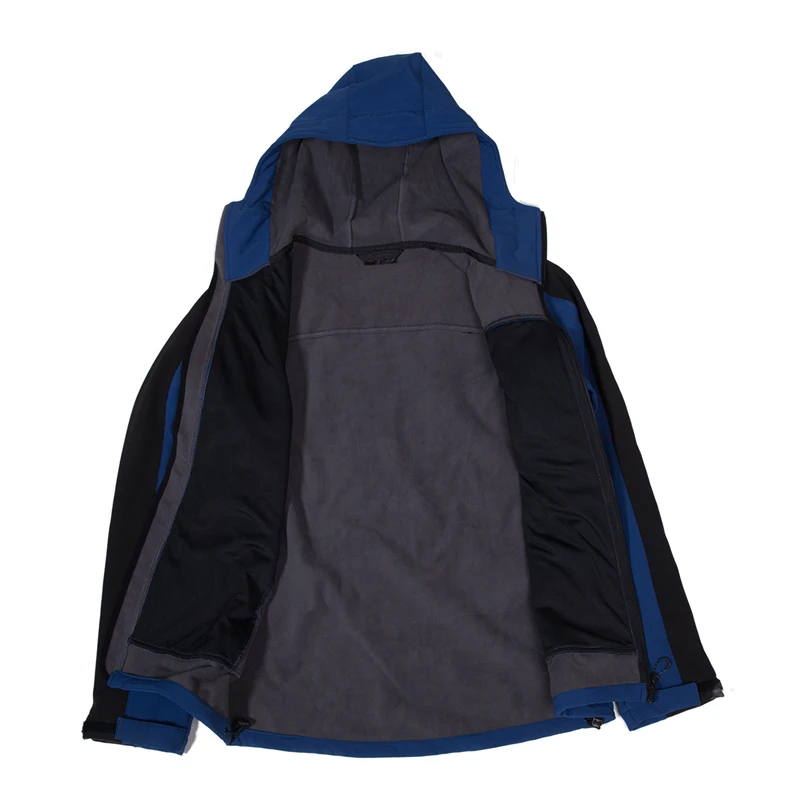 مخصص طباعة هوديي معطف طويل الرقبة الرجال Windstopper للماء الملابس والمشي في الهواء الطلق الرياضة الشتاء الصيد الصيد تزلج معاطف
