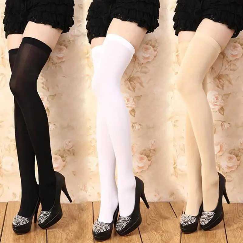 

Women Socks Stockings Warm Thigh High Over The Knee Socks Long Cotton Stockings Medias Sexy Candy Color Nylon Stockings