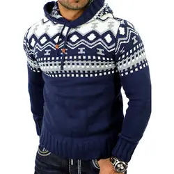 OEAK 2019 мужской новый модный свитер контрастного цвета строчка индивидуальность с капюшоном тонкий свитер мужской на зиму и осень шерстяной