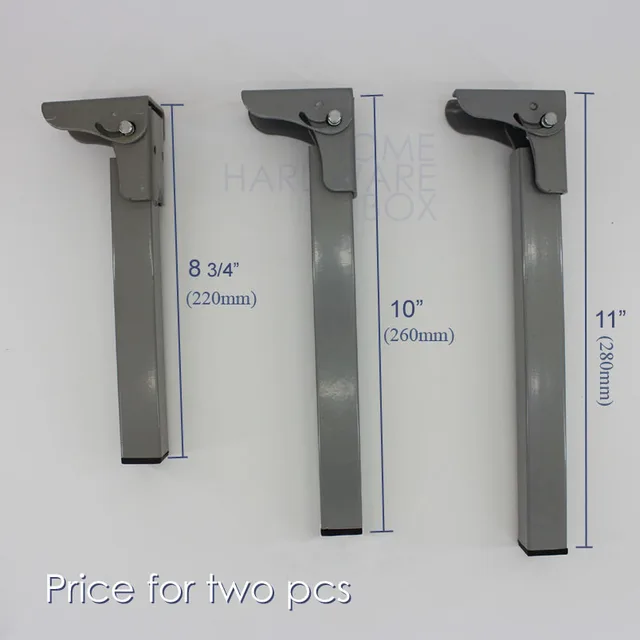 22cm Steel Folding Table Leg Foldable Legs Feet Bed Extension 22cm Steel Folding Table Leg Foldable Legs Feet Bed Extension Two Pc