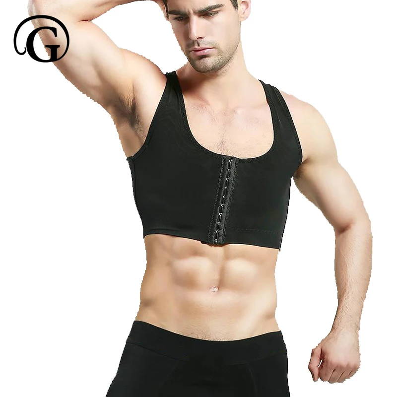 PRAYGER Puissance Hommes contrôle La Gynécomastie Shaper Compression Poitrine Corps Posture Correcteur Corset Sans Manches Invisible Top Sous-Vêtements