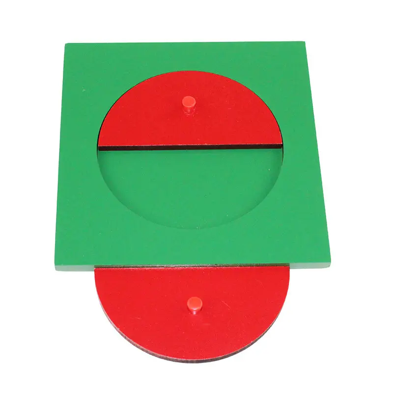  Baby Montessori Math Learning Education Wooden Toys Circular Division Grasping Puzzle Board