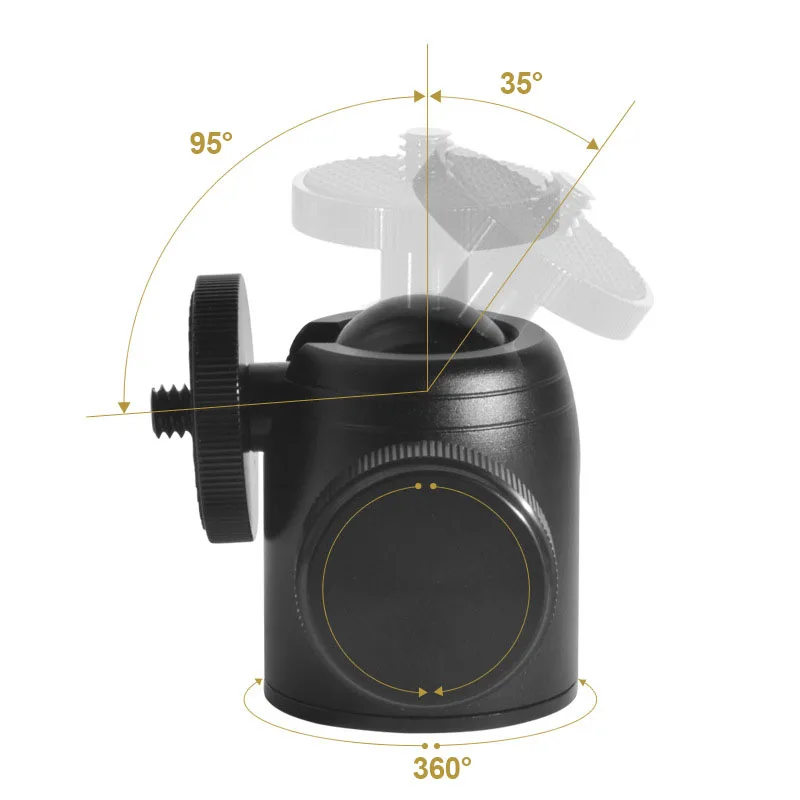 

1 Pcs Tripod Ball Head 360 Degree Rotatable Accessories Portable for SLR Camera WIF66