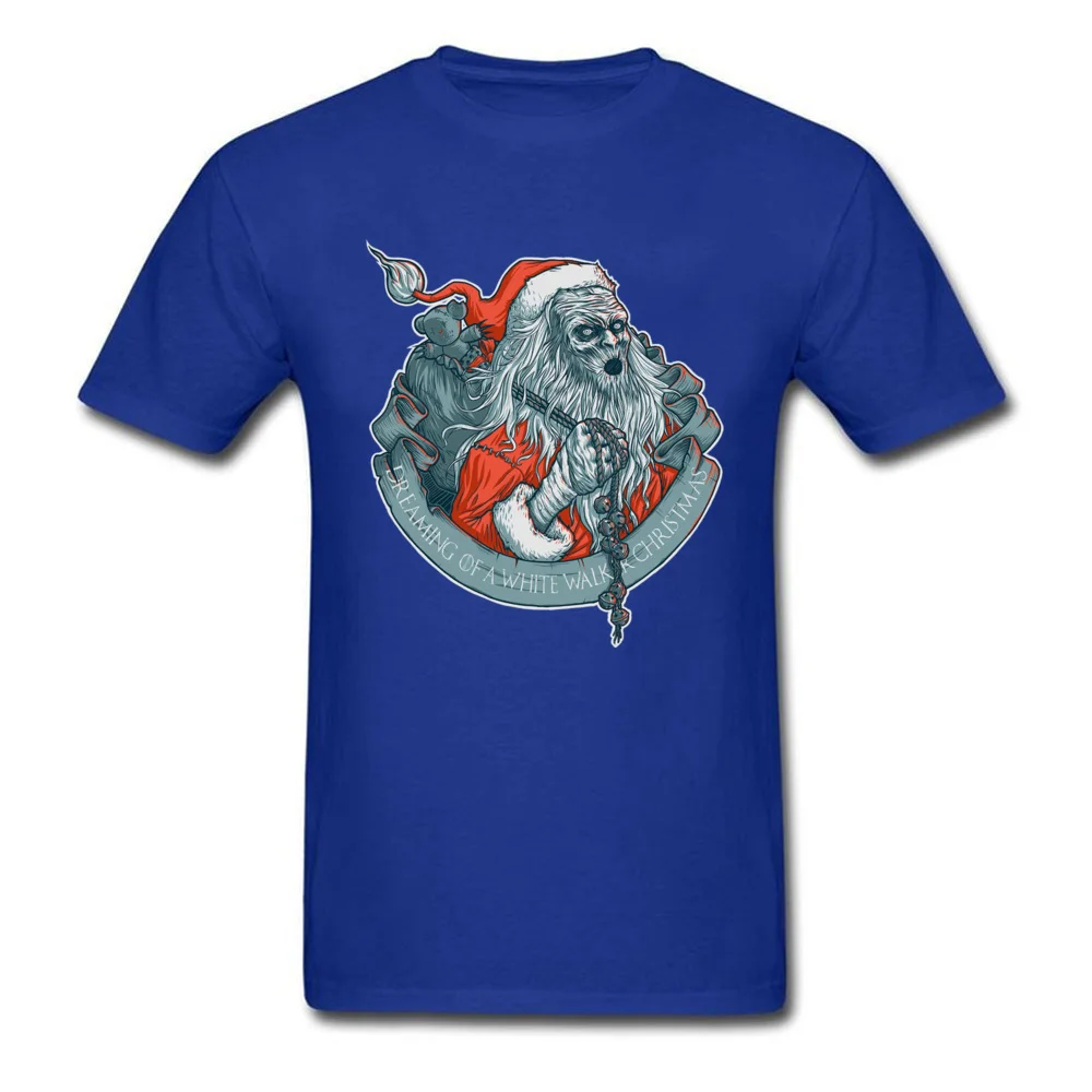 Popular a white walker christmas 8252 Printed On T-Shirt Crewneck Pure Cotton Men Tops & Tees Short Sleeve Sweatshirts Summer a white walker christmas 8252 blue