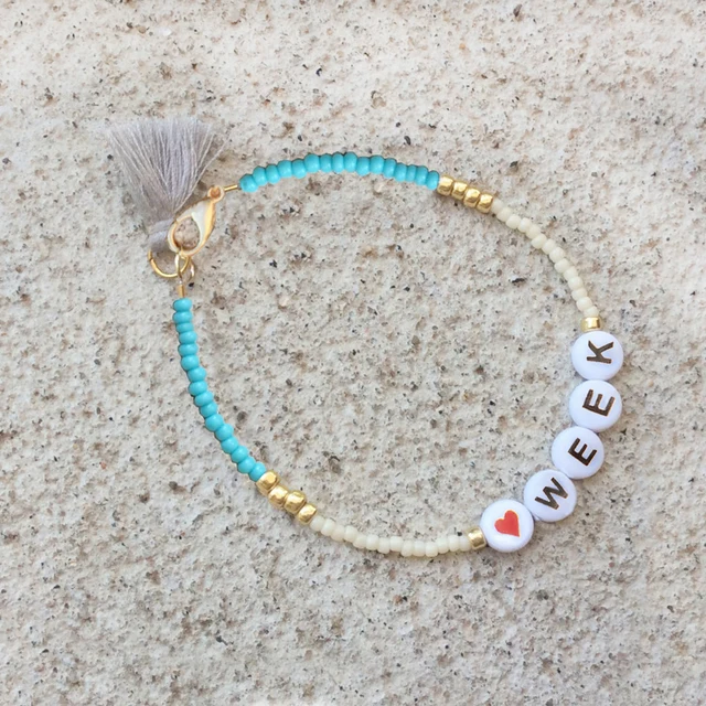 Fashion Charms Jewelry Bracelets Diaphanous Accessory Seed Beads Fashion Charms Jewelry Bracelets Diaphanous Accessory Seed Beads Bracelet Love Week Word Homme Tel