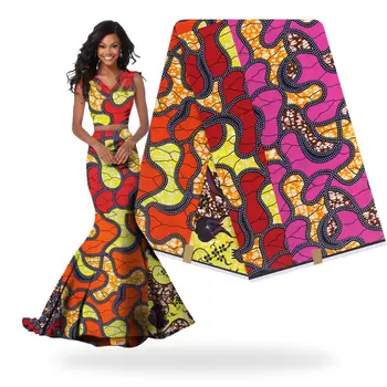 

New Item High Quality Wax Fabric For Sewing Wax cottonAfrican Wax Prints Fabric 6 yards Cotton Fabric H170518