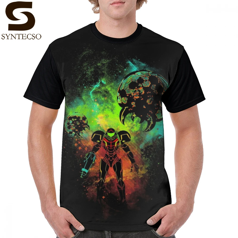 Metroid T Shirt Bounty Hunter Of Space футболка с коротким рукавом мужская графическая футболка 4xl Мода 100 полиэстер забавная Футболка с принтом