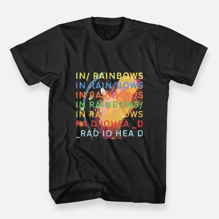 Radiohead In rainbow Rock Radiohead черная футболка, размер S-3XL, Мужская хлопковая футболка, модная мужская футболка