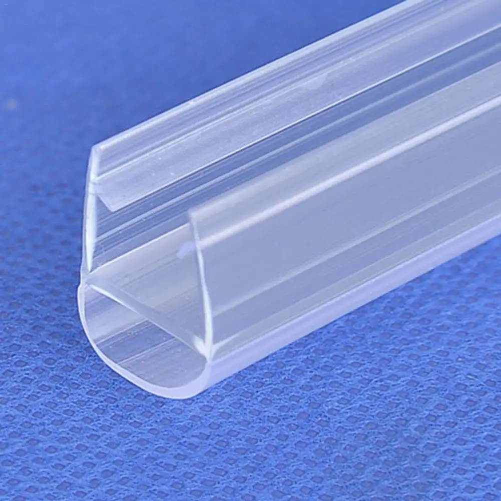 

PVC Transparent Frameless Shower Door Seal Strip Frameless Door Sweep Installation Kits Fit 2PCS Pack For 4-6mm Thickness Glass