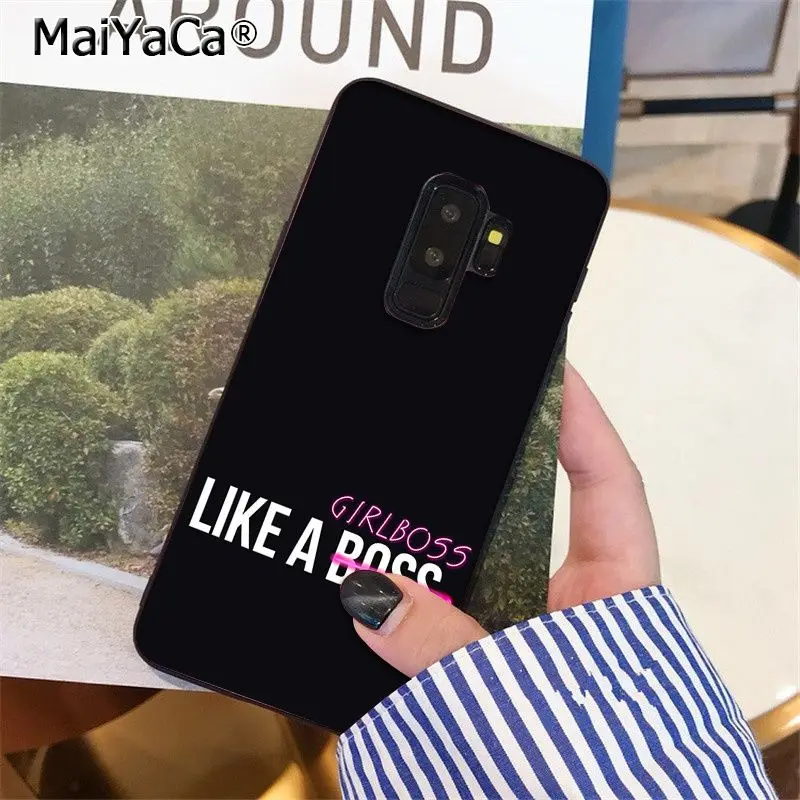 Мягкий чехол для телефона MaiYaCa Girl Boss Like A Boss из ТПУ для samsung S9 S9 plus S5 S6 S6edge S6plus S7 S7edge S8 S8plus