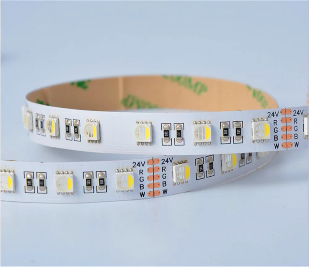 Новая Светодиодная лента 5050 SMD 4 в 1 RGBW (теплый белый) Вход 24 В постоянного тока