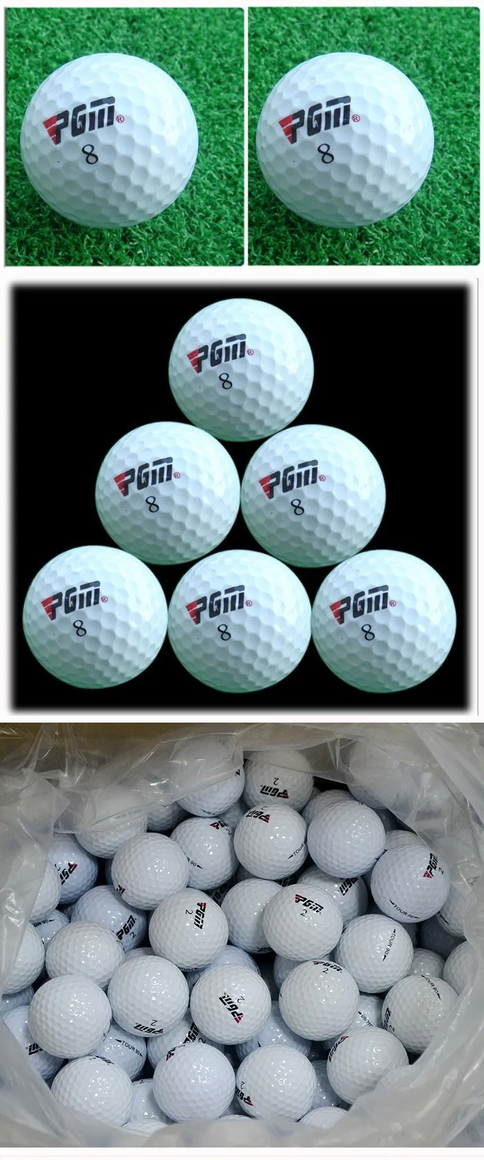 Новые качественные PGM мячи для гольфа 4 шт. высококачественные два/три слоя тренировочный мяч специальная игра двухслойный мяч длинные дистанции